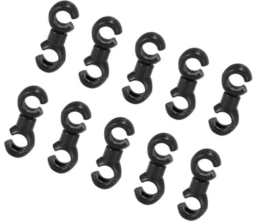 INFINAUTO 10pcs Mountain Bike Brake Cable Clip S Style Clamp Plastic Black Stylish Design