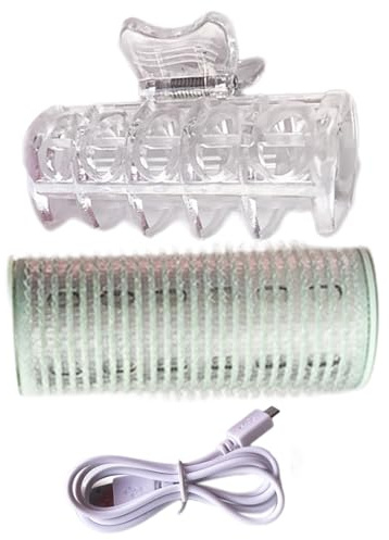 Rizador de pelo para flequillo, rizador de flequillo, rizadores de pelo portátiles, rulos eléctricos, herramientas de peinado para rizar el cabello, autoadhesivo, portátil para cabello mediano