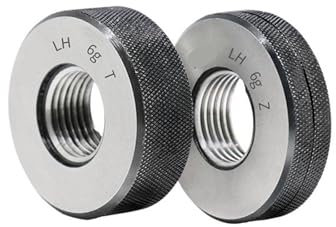 Gewindelehrdorn 1 SET (1 * GO + 1 * NOGO) Standard-metrisches Gewinde-Ringmessgerät mit Genauigkeit 6 g Messwerkzeug M3 M5 M6 M10 M12 M24 X0,2 0,3 0,4 1,25 2,5 3 1,75 Gewindelehre(M8X1.25-6g T Z)