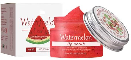 Lip Peeling,Lip Scrub,Lip Scrub Nourishing Cream,pflegendes Lippenpeeling,Lippenpeeling zur Entfernung abgestorbener Haut&Intensive Lippenreparaturbehandlung,Schälende Lippenmaske (50G, Wassermelone)