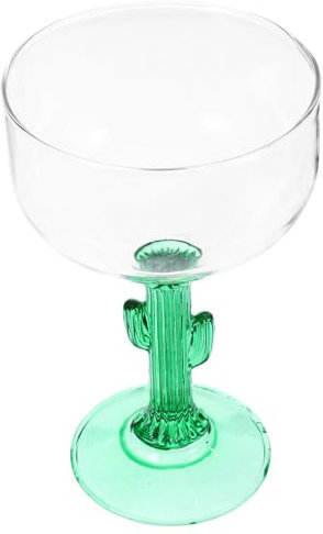 Warmhm 1pezzi Bicchiere Da Vino Forma Cactus Decorazione Da Trasparente Realizzato in Vetro Per Uso Durevole