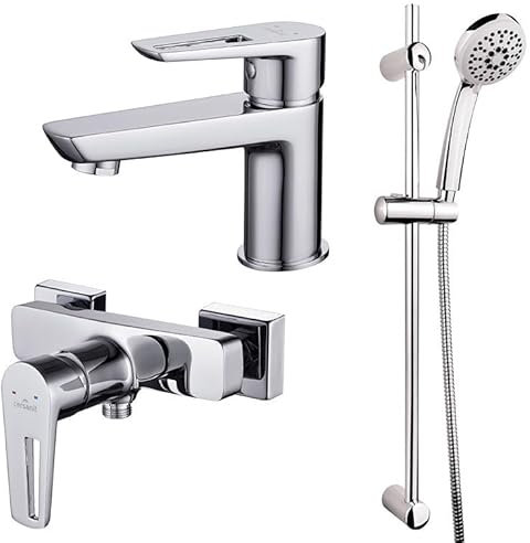 cersanit WASHBASIN and Shower Faucet Mille, Shower Set Vibe