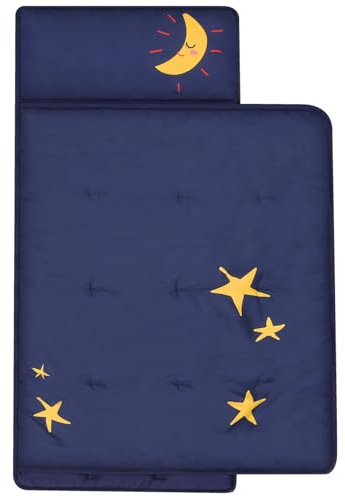 1pc Nap Matte 20x46 Zoll Faltbare Nickerchenmatte für Kleinkinder mit Kissendecke tragbare Schlafsack Kinder mit Befestigungsgurten für Kleinkinder für Kindergarten..