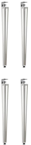 SOTOOLS 4er Set Tischbein Colorix Weiß RAL 9003, 745 mm Höhe | Konisches, stabiles Stahl-Tischbein in Weiß, modern und höhenjustierbar, für DIY, Esstische und Schreibtische.
