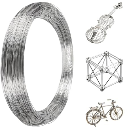 131 Feet Aluminum Craft Wire, 1mm Thin Bendable Armature Wire for Sculpting, Jewellery, Floral and DIY Projects
