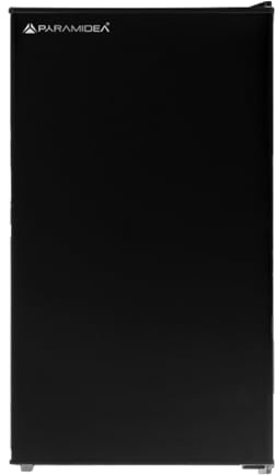 PYRAMIDEA Frigorifero Capacità Totale 100 Litri lordi, con ghiacciaia, Porta reversibile, piedini regolabili, Classe E,Colore Nero FRG104B