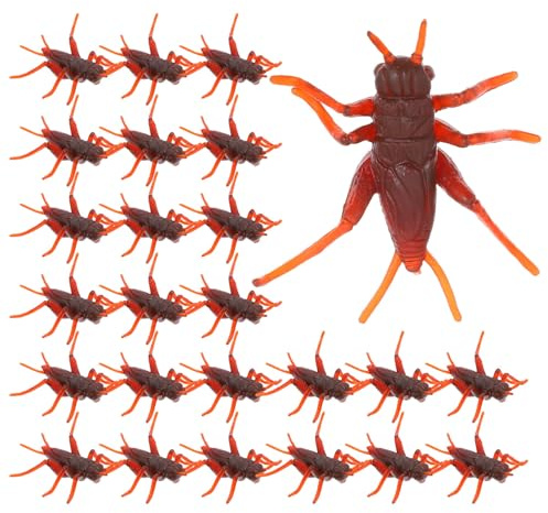 CORHAD 50 Pezzi Grilli Finti in Plastica Resistente, Realistica per Scherzi di Pesce D’aprile e Giochi, Giocattoli Divertenti Compatti per Feste e Decorazioni