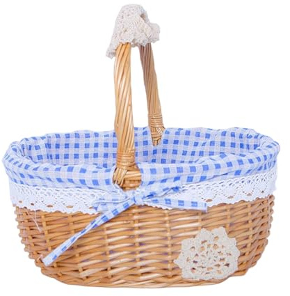 OsterköRbchen, KöRbchen Mit Henkel, Osterkorb Kinder Osternest Korb,Weidekorb Geflochten BlumenmäDchen Korb Geflochtener Korbs Osternest Geschenkidee Blumenkorb BlumenmäDchen
