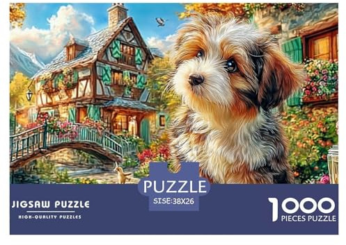 Yorkshire Terrier Jigsaw 1000 Puzzles Adults Puzzle Family Games Unique Gifts Decompression 38x26cm/1000pcs