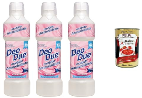 Italian Gourmet Profumo Bucato Fiori Rosa Ammorbidente Waschduft 3 x 1L | Extra freschezza per tessuti, Konzentrat für Handtücher und Kleidung, Gesamtnettogewicht 3 L + Kostenlos Polpa 400g