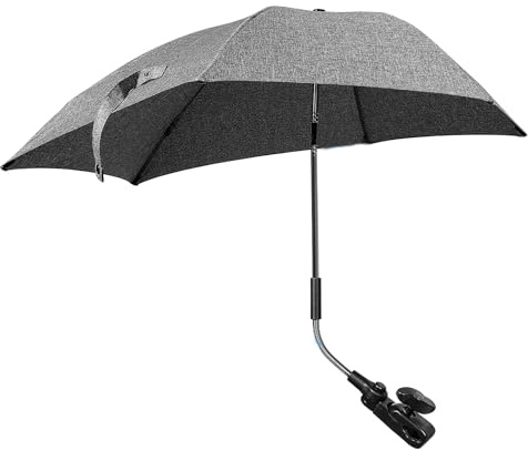 Ombrellone Parasole Passeggino Universale, Protezione Anti UV 50+, Parasole Universale per Bambino Neonato, Diametro 78 cm, Ombrellone per Carrozzina Passeggino, Sedia a Rotelle & Sedia da Spiaggia