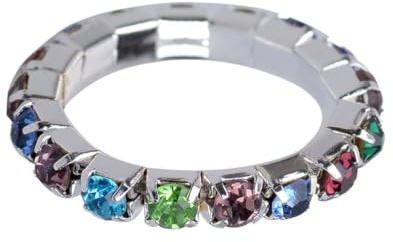 WRITWAA 10 st elastiska tåringar med strass, stapelbara moderiktiga tåringar för kvinnor och flickor, glittrande tumsmycken för sommarhelgen