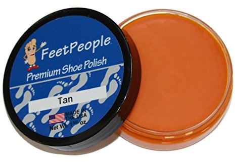 FeetPeople Shoe Polish, 1.625 oz, Tan