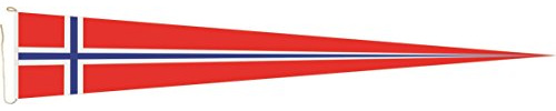 U24 Langwimpel Norwegen Fahne Flagge Wimpel 200 x 40 cm Premiumqualität
