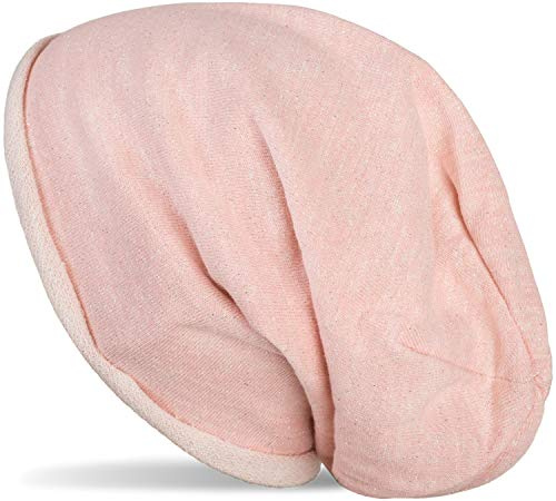 styleBREAKER Beanie Mütze mit All Over Glitzer im Melange Look mit Rollrand, Slouch Longbeanie, Glitzermütze, Damen 04024143, Farbe:Rose meliert