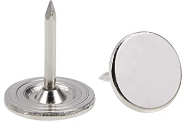 sourcing map 100 Stück Polsternägel flacher Kopf 11mmx15mm Silber | Möbelnägel，Reißnägel für Möbel Sofa Kopfteile