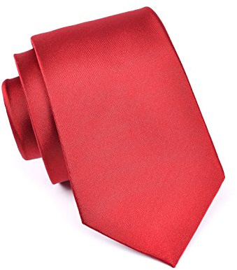 Massi Morino Seidenkrawatte Herren Rot - 6,5cm breit, 155cm lang - Krawatte aus 100% Seide I Slim-Fit Herrenkrawatte I Inklusiver Geschenkbox