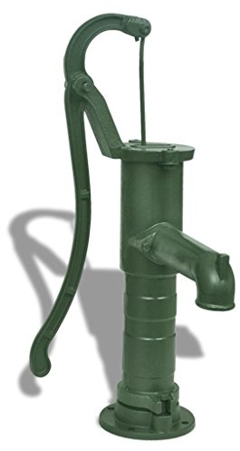 yorten Handvridpump trädgårdspump handpump vattenpump brunnspump gjutjärn 65 x 40 x 15 cm grön