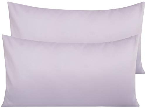 NTBAY 2-pack 500 trådtäthet 100 % egyptisk bomull örngott, supermjuka mysiga och andningsbara kuvertstängning king örngott, 50 x 90 cm, orkidé lila