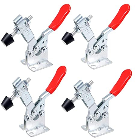 Linseray 4pcs Abrazadera de Palanca Pestillo 201-B Herramienta de Lliberación para Trabajo Pesado de la Mano del Lanzamiento Rápido del Metal 200 lbs de Capacidad