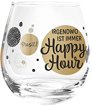 Whiskyglas, Wasserglas oder auch Weinglas mit Spruch Irgendwo ist immer Happy Hour