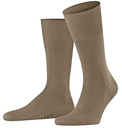 FALKE Herren Socken Airport M So Wolle Baumwolle einfarbig 1 Paar, Braun Camel 5038, 43-44
