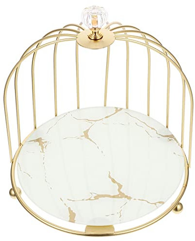 BESTonZON Gold Tortenständer Vogelkäfig Form Dessertständer Tortenhalter Hochzeitstortenständer Kuchen Display Rack Für Party Geburtstag Hochzeit