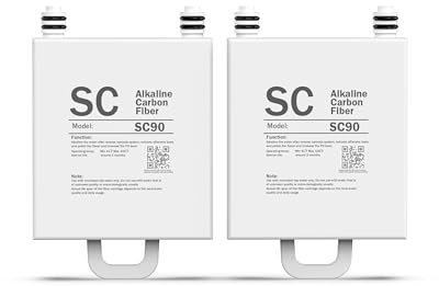 Frizzlife SC90 - Cartucho de filtro de repuesto para sistema de filtro de agua de ósmosis inversa WB99, alcalino, paquete de 2