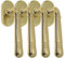 Fenstergriff Set 4 x FG Helena 1674 Messing poliert PVD Rasterolive Fensterbeschlag