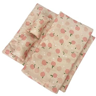 Sharplace Puppenbettwäsche-Zubehör-Set, Valentinstagsgeschenke für Kinder, Bedruckt, inklusive Matratze, Steppkissen, für Puppen-Etagenbetten, Puppenbetten, Rosa