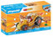 PLAYMOBIL Funstars 71634 Racing Pizza, kart con motore pull-back, set di gioco dinamico per corse emozionanti, giocattolo per bambini dai 4 anni in su, Pizza sfrecciante
