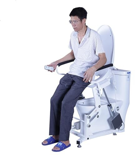 Sedia da WC con sollevamento elettrico intelligente, rialzo for sedia da WC con funzione automatica di riscaldamento e scarico, adatta a donne incinte, disabili, anziani e persone con disturbi alle ar