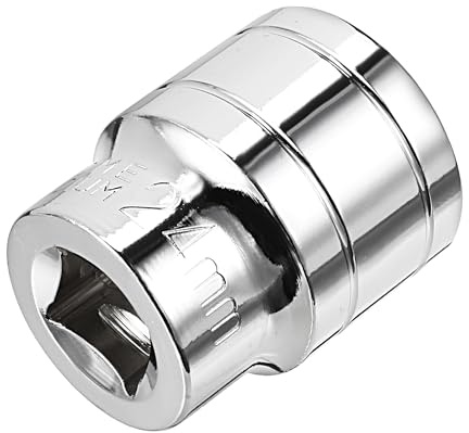 TOP-VIGOR 1/2-Inch Drive 24mm 6-Point Shallow Socket, Metric, Cr-V Drive Socket for Auto Repairing and Household