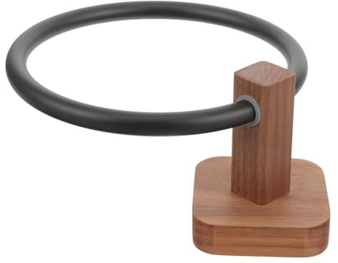 WOONEKY Handtuchring Aus Massivem Holz Dekorativer Handtuchhalter Für Bad Und Küche Zur Aufbewahrung Von Geschirrtüchern Und Handtüchern Ohne Bohren Elegantes Design