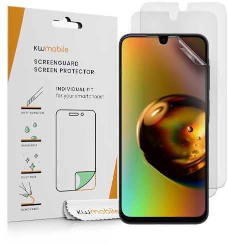 kwmobile Set of 3 Screen Protectors Compatible with Samsung Galaxy A26 5G - Anti-Glare Anti-Fingerprint Display Films - Matte