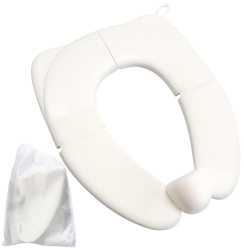 SUNDEE Children's Toilet Seat Foldable & Portable, Adjustable and Comfortable Potty Training Aid for Toddlers, Easy to Carry and Use, Suitable for Home and Travel