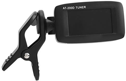 Vibrivio AROMA Digitales Gitarren-Stimmgerät, Chromatisches Stimmgerät für Gitarre, Bass, Ukulele, tragbar und universell, Modell AT-200, Schwarz, Musikinstrument-Accories