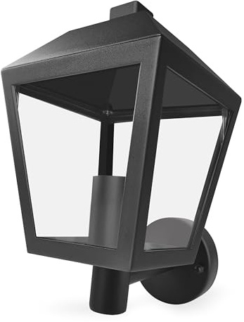 EMOS - Außen-Wandleuchte ADENIA für Haus und Garten mit E27 Fassung - wasserdichte Gartenbeleuchtung für E27-Birne max. 15 W - Leuchtkörper mit Gehäuse aus Aluminium zur Wandmontage