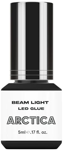 AURA Monaco | Beam Light Arctica LED Wimpernkleber – 2 Sek. Trocknungszeit, starke Haftung, LED-härtend, allergikerfreundlich (1 Stück)