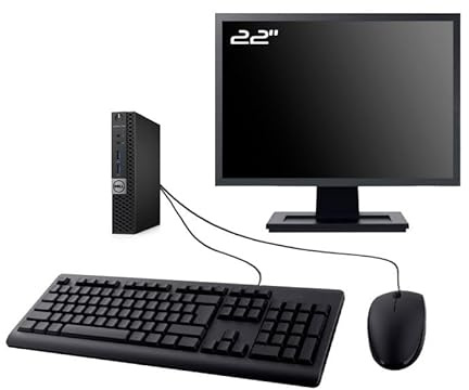 PC Dell 7040 Micro Schermo 22 Intel I5-6500T RAM 8GB SSD 500GB WiFi W11 (ricondizionato)