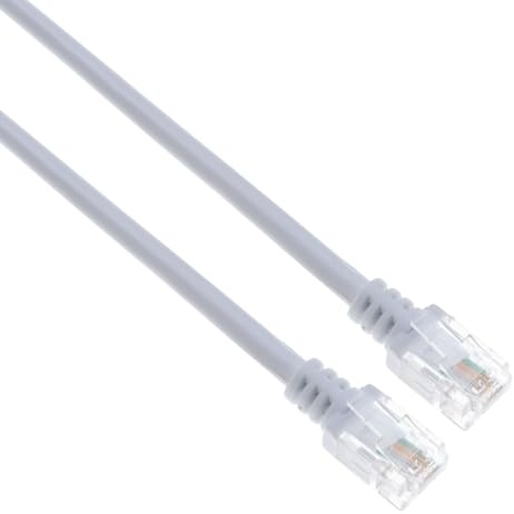 Keple ADSL 2+ Hochgeschwindigkeits-Breitbandkabel RJ11 auf RJ11 15m Modemkabel für Router, Modem, Festnetz – kompatibel mit BT Microfilter – Weiß