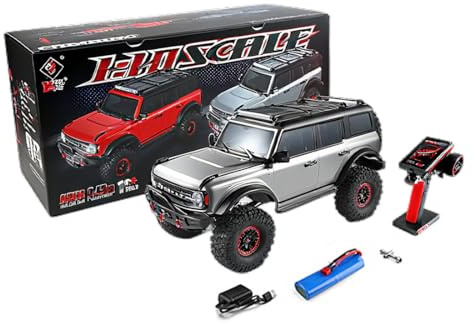 BuildCubes 1/10 RC Off-Road Car, 2.4G RC Climbing Vehicle Model, RC Climbing Car without Winch, 11 KM/H RC Climber Mini RC Crawler Car Toy Gifts for Adults -RTR