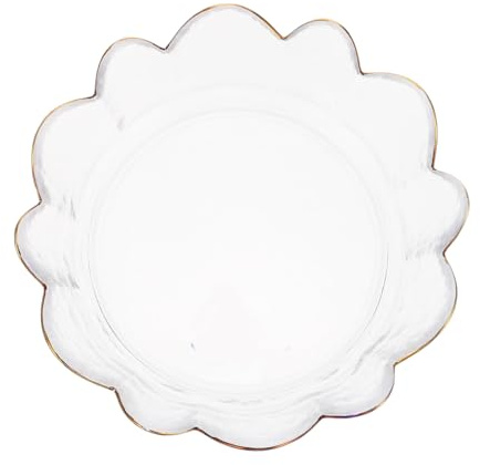 BESTYASH Bol Verre Transparent à Bord Doré Saladier Original pour Fruits et Salades Bol de Rangement Empilable et Usage Polyvalent pour Soupe et Nouilles
