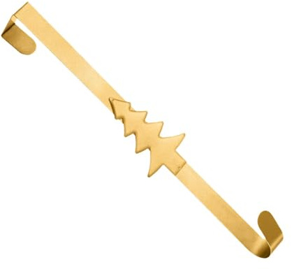 perfeclan Kranzaufhänger für die Haustür, Weihnachten, über dem Türhaken für Zuhause, Hochzeit, Gold