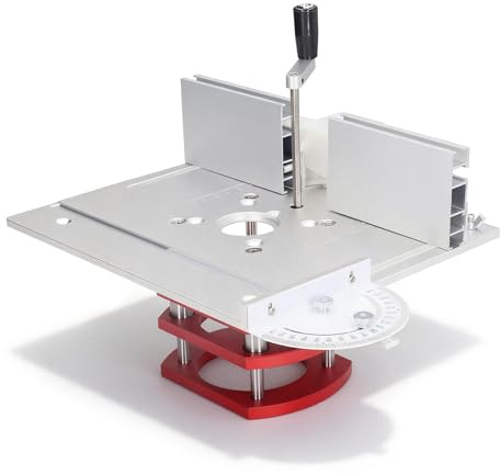 Generic Kit de Elevación de Enrutador, Elevador de Fresadora con Placa Superior, de Elevación de Fresadora de Precisión de Aluminio para Máquinas de Carpintería (Plata)