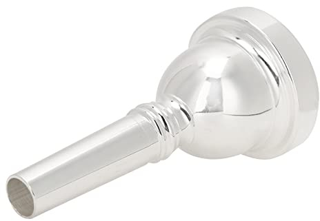 LUCKDANO Bocchino per Trombone Conn Bocchino per Trombone Contralto in Ottone Placcato Argento 12C - Design Durevole di Alta qualità per Musicisti - Ideale per Principianti e Professionisti
