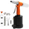 NEWTRY Pistolet à rivets pneumatique et hydraulique double puissance pour rivets en aluminium/fer/acier inoxydable