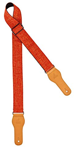 Ortega Guitars Gitarrengurt Casual Series - Baumwolle Orange (OCS-260) | Länge verstellbar, für Akustik Gitarre / Bass, E-Gitarre, E-Bass