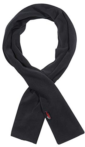 SUB ZERO Écharpe double épaisseur en micro polaire pour l'hiver isolation thermique 130 cm de long, Noir , 130cm Long