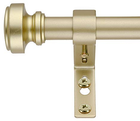 Decopolitan - Asta per tende, in ottone antico, 40,5 a 80,5 cm